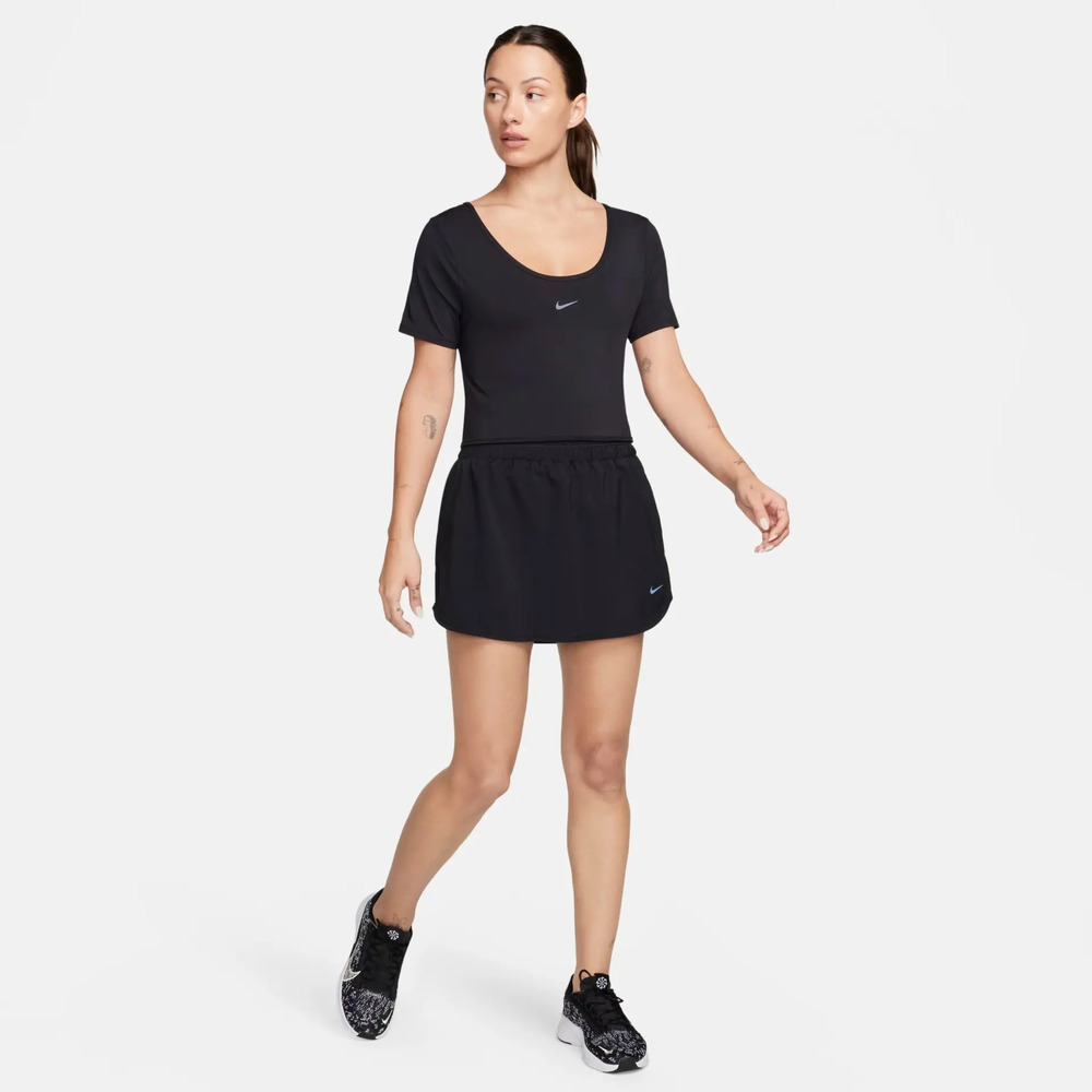 Remera Crop Top Nike Dri-fit One - Mujer Negro Lisa L - Imagen 5