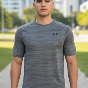 Remera Under Armour Tiger Tech 2.0 Ss - Hombre Pitch Gray Black Jaspeado L