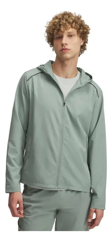 Campera Under Armour Storm Run Hooded Hombre Run Verde Claro Xl Lisa