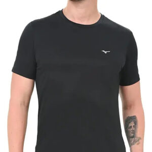 Remera Mizuno Running Spark 2 - Hombre Negro Lisa L