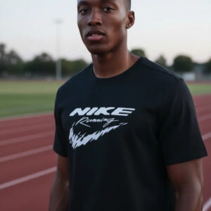 Remera Nike Miler Run Energy Dri-fit Uv +40 - Hombre Negro Logo L