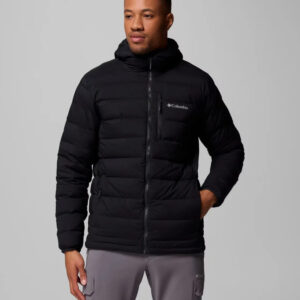 Campera Columbia Drift Peak Stretch Down Hooded - Hombre Negro L Lisa