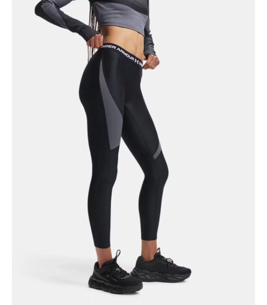 Calza Under Armour Heatgear Rib - Mujer Negro Lisa Xl - Imagen 2