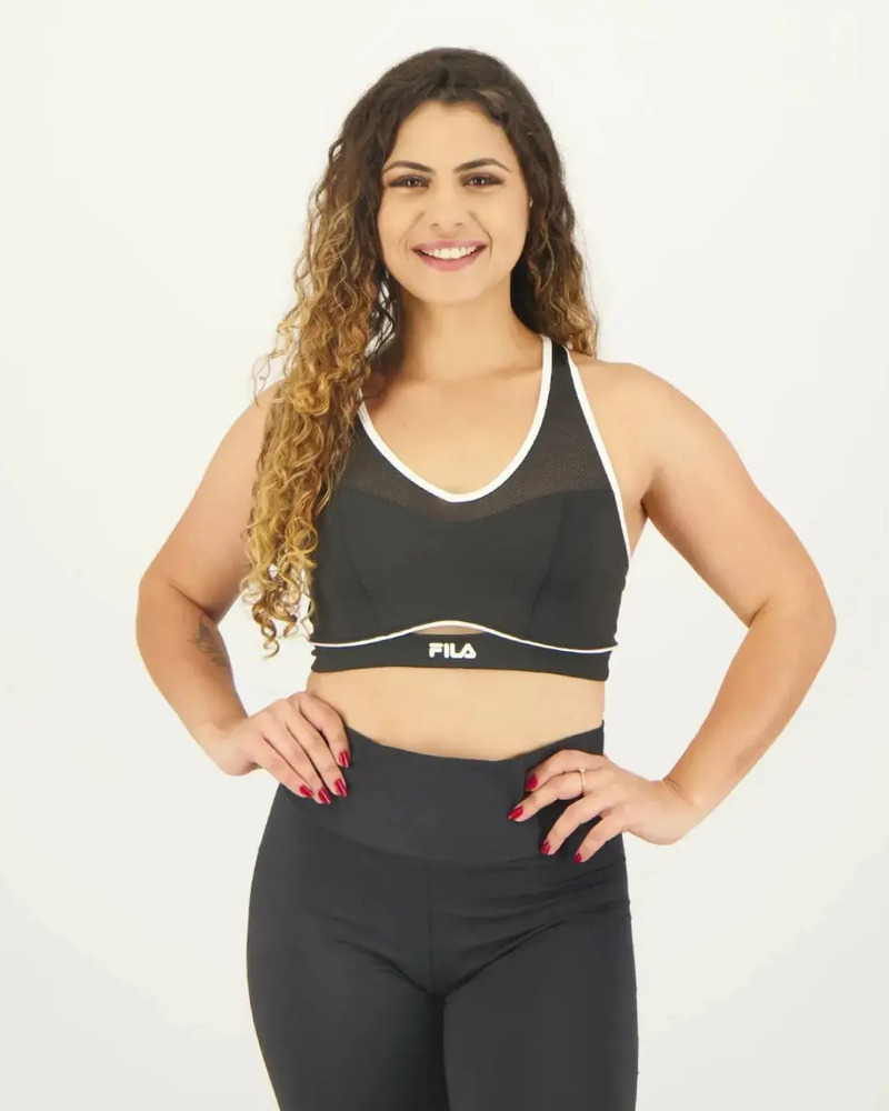 Top Deportivo Fila Keep Sports - Mujer Negro Lisa M