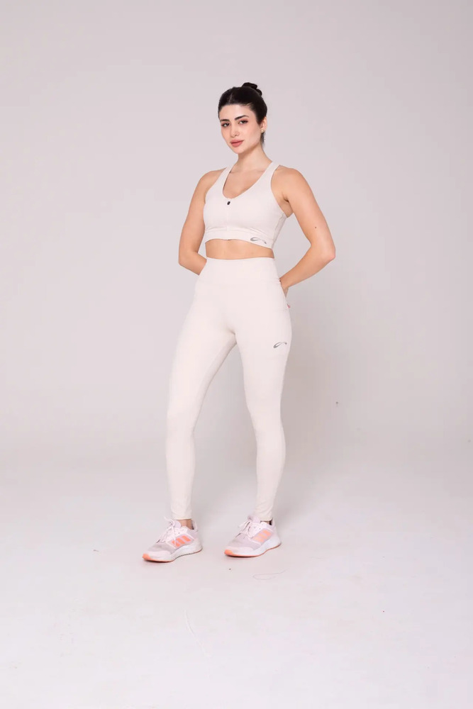 Top Deportivo Sol Sports Matrix Con Cierre - Mujer Beige Lisa M