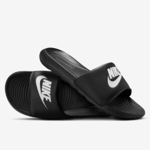 Chinelas Ojotas Nike Victori One - Hombre Negro Logo 11 Us