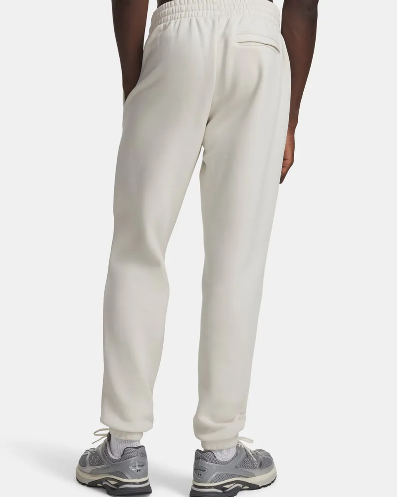 Pantalón Under Armour Icon Fleece - Hombre Off White Liso Xl - Imagen 4