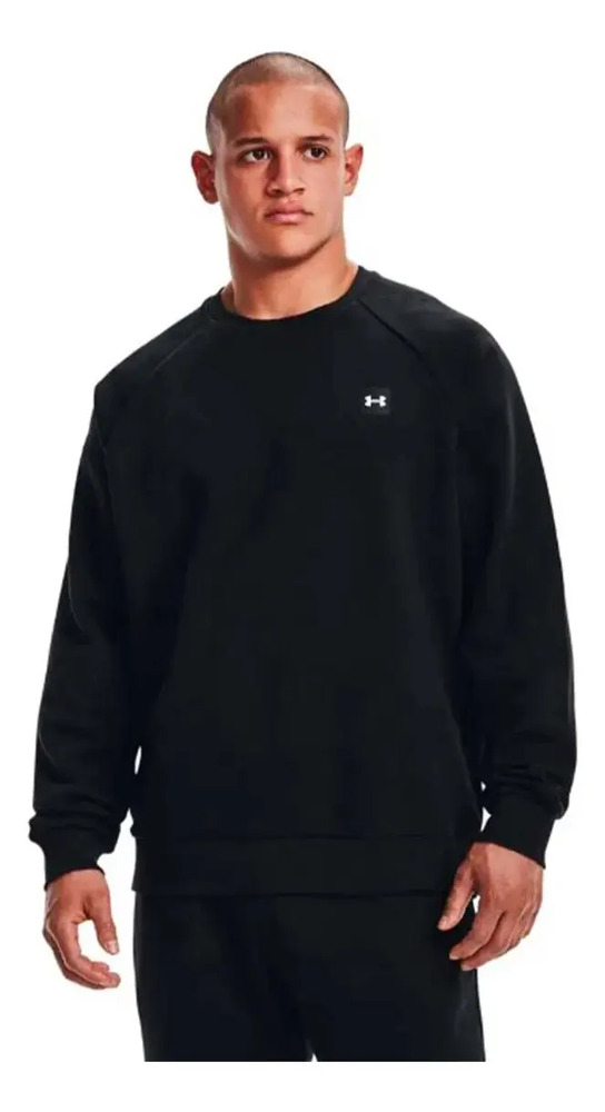 Buzo Under Armour Rival Fleece Crew I - Hombre M Negro Lisa