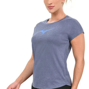 Remera Mizuno Spark Big Running - Mujer Azul Noche Lisa M