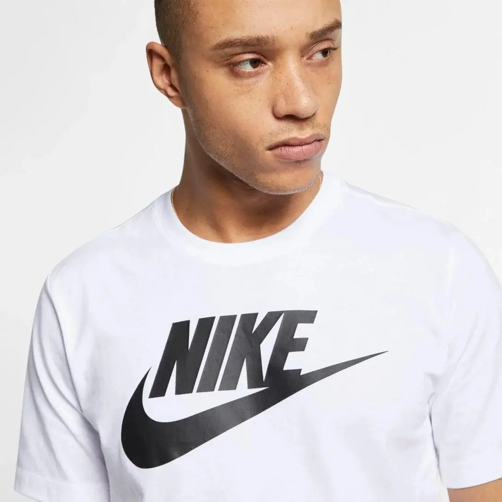 Remera Nike Sportswear Icon Futura - Hombre Blanco Logo L - Imagen 2
