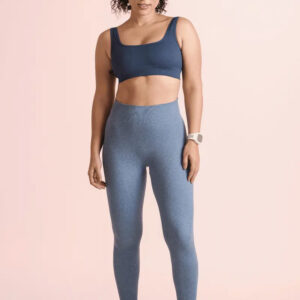 Calza Lupo Sin Costuras Push Up Levanta Cola Azul Acero Lisa L