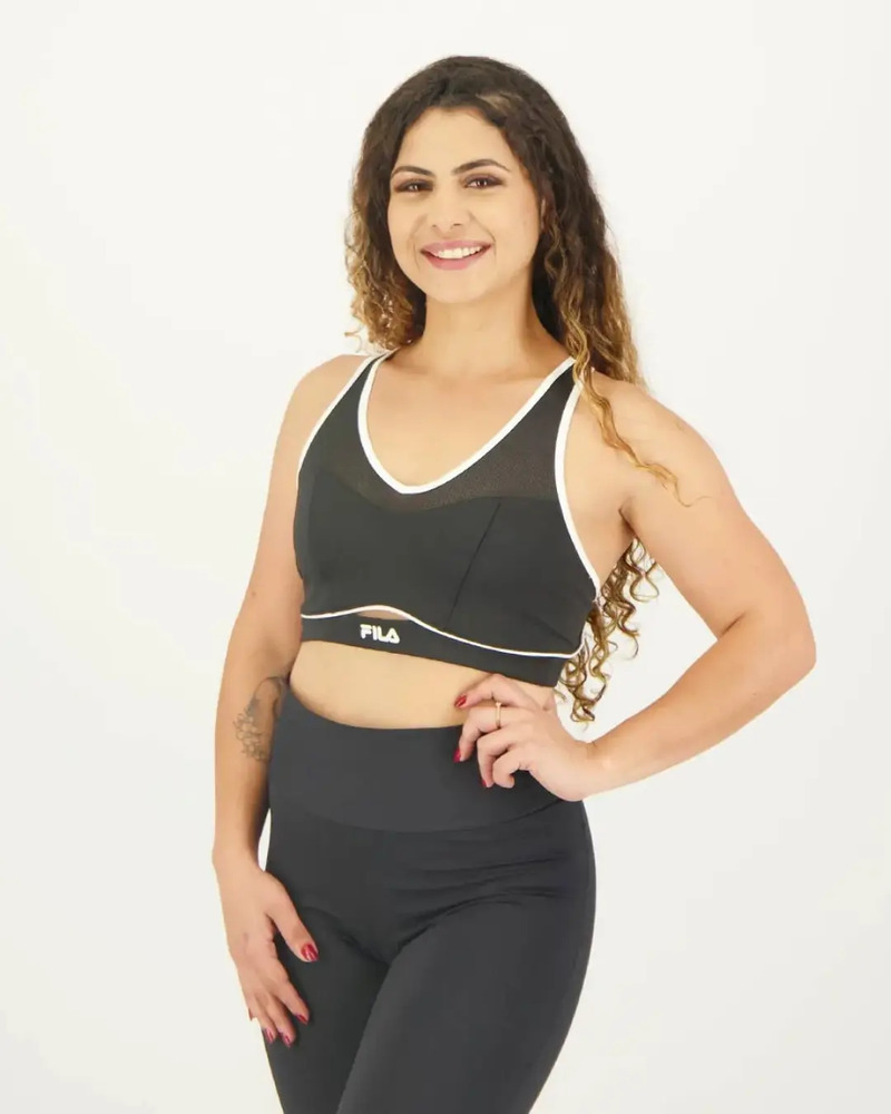 Top Deportivo Fila Keep Sports - Mujer Negro Lisa M - Imagen 2