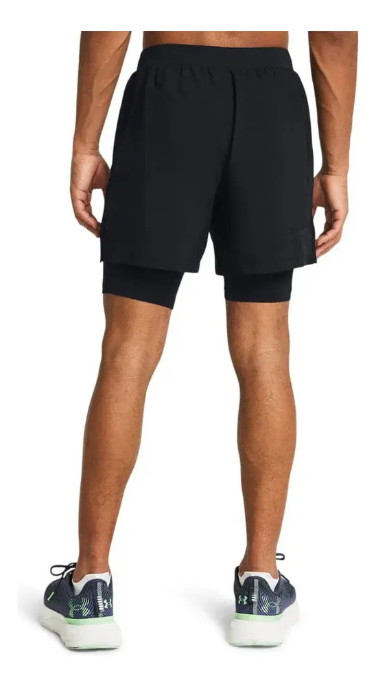 Short Under Armour Launch 5 Running 2in1 - Hombre Negro Lisa Xl - Imagen 4