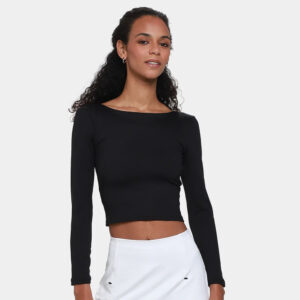 Remera Manga Larga Fila Future Sports Training - Mujer Negro Lisa M