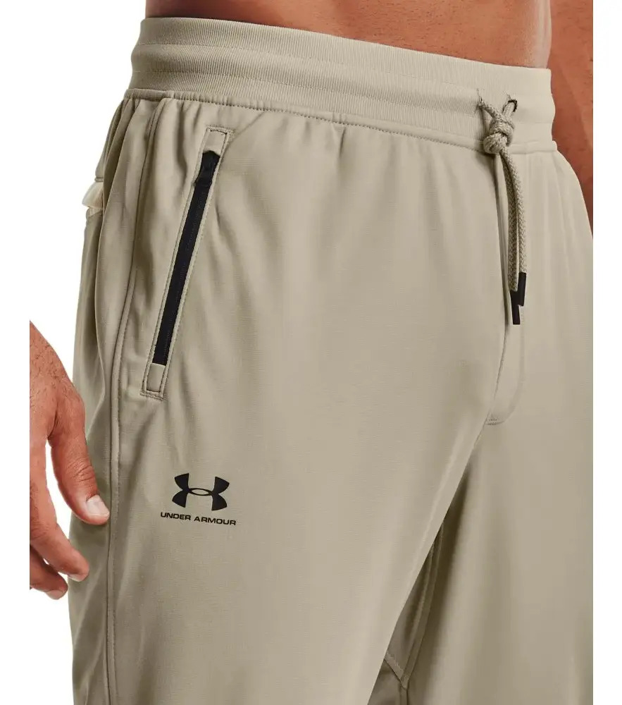 Pantalón Under Armour Sportstyle Tricot Joggers - Hombre Beige Liso L - Imagen 4