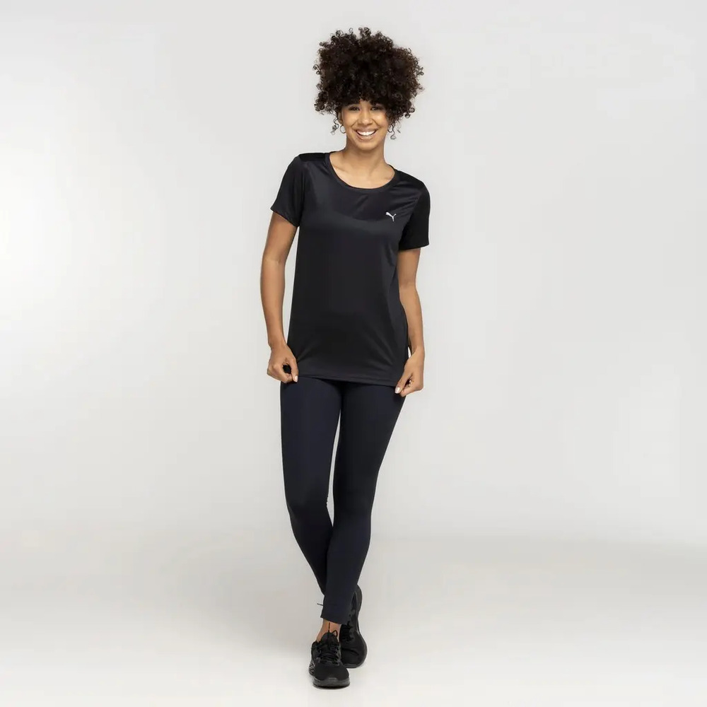 Remera Puma Performance Tee Run - Mujer Negro Lisa M - Imagen 4