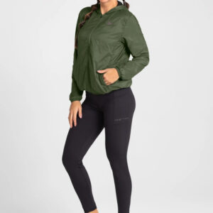 Campera Corta Viento Sol Sports Energy 3 - Mujer Verde Militar L Lisa