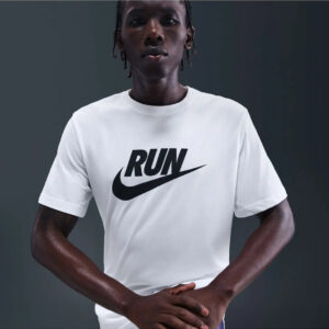Remera Dri-fit Nike Run Swoosh - Hombre Blanco Logo S