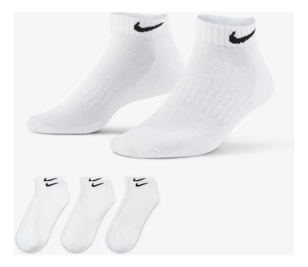 Medias Nike Everyday Cushioned Pack 3 - Unisex Blanco Lisa L