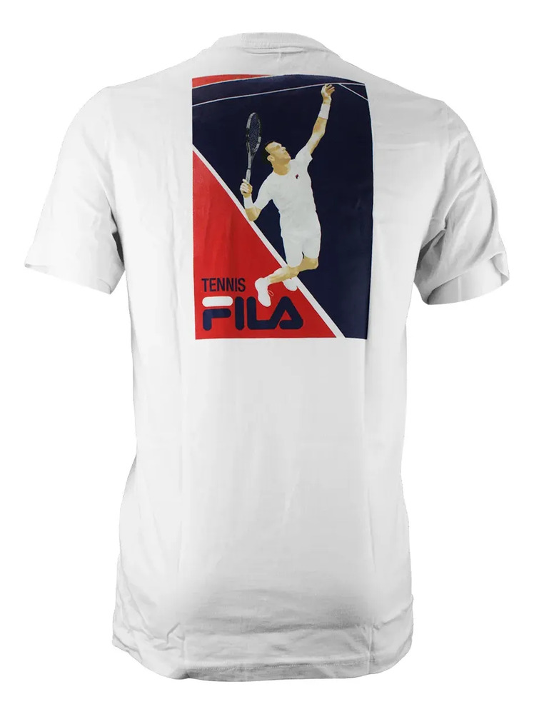 Remera Fila Strike Cotton - Hombre Blanco Lisa M - Imagen 2