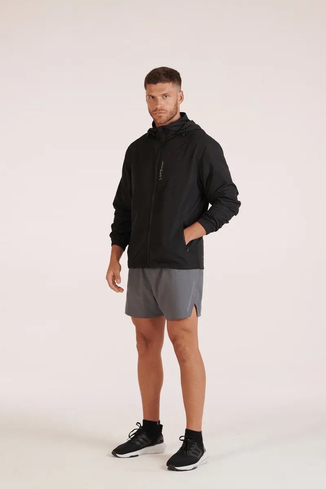 Campera Cortaviento Lupo Run - Hombre Negro L Lisa