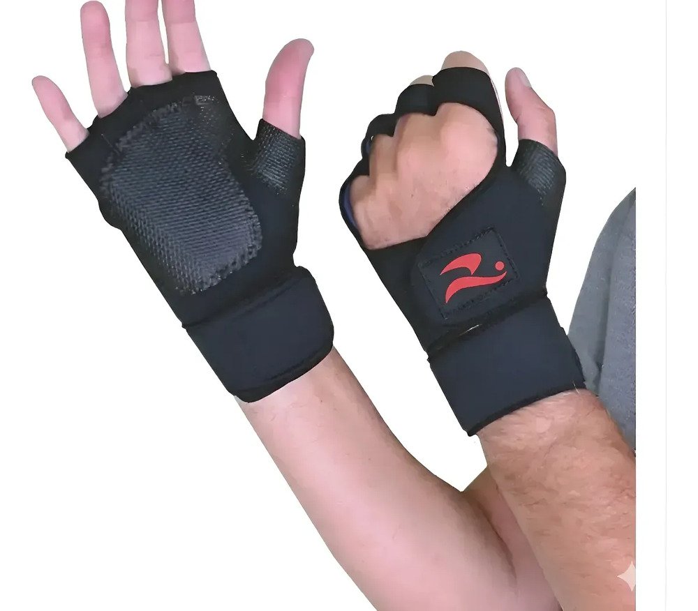 Guantes Con Muñequera Gym Entrenamiento Realtex - Unisex - Imagen 4