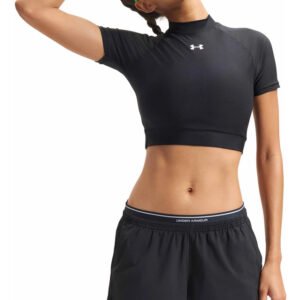 Remera Mc Under Armour Heatgear Crop Mock Ls - Mujer