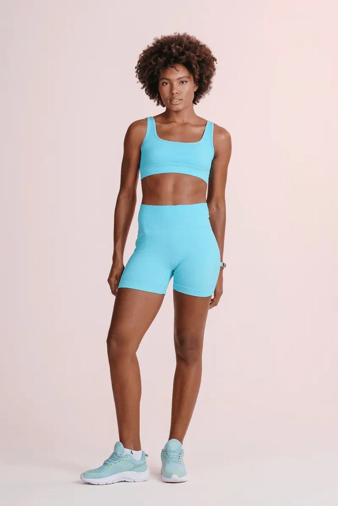 Short Lupo Sin Costuras Acanalado Fitness Gym - Imagen 7