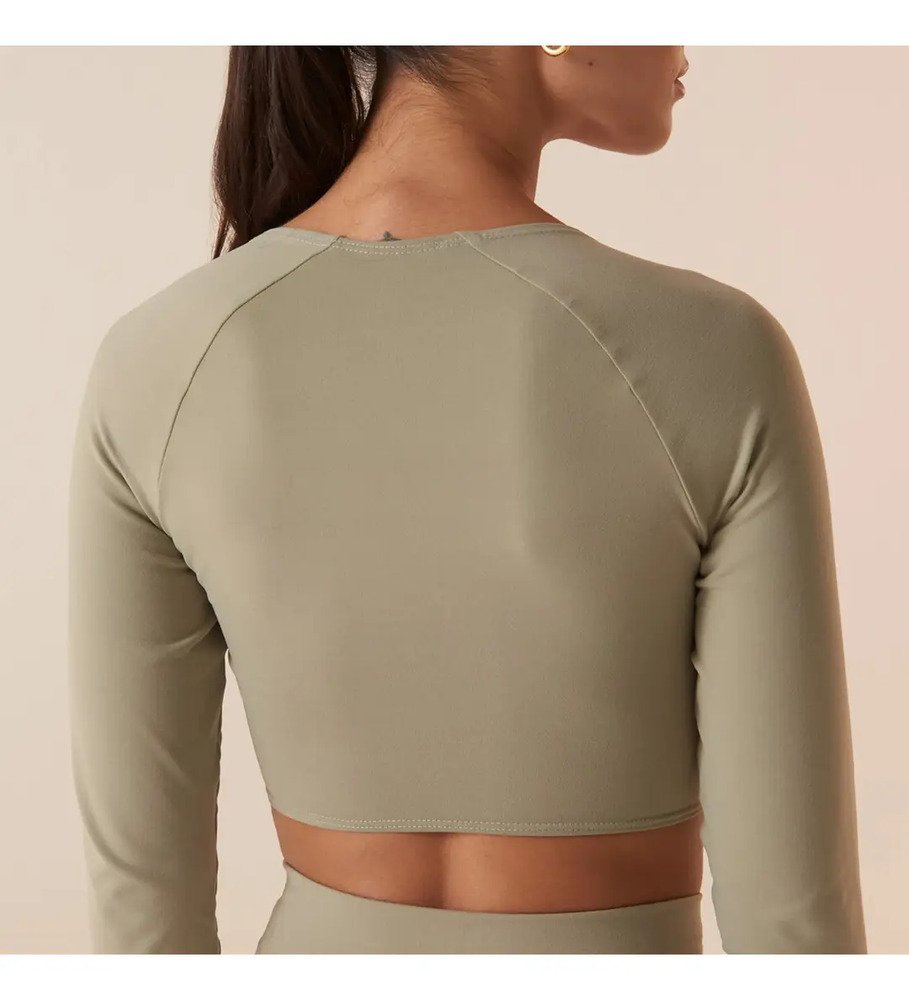 Crop Top Fila Manga Larga Toch Gym - Mujer - Imagen 2