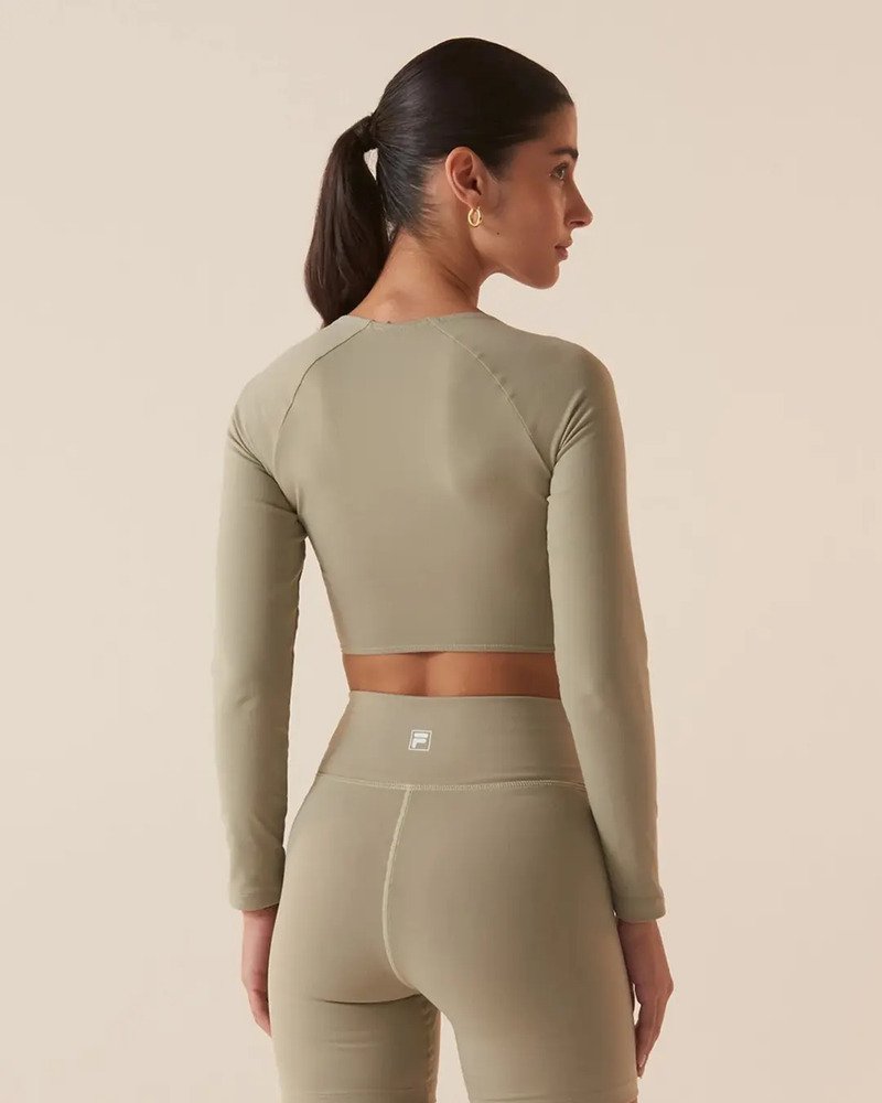 Crop Top Fila Manga Larga Toch Gym - Mujer - Imagen 5