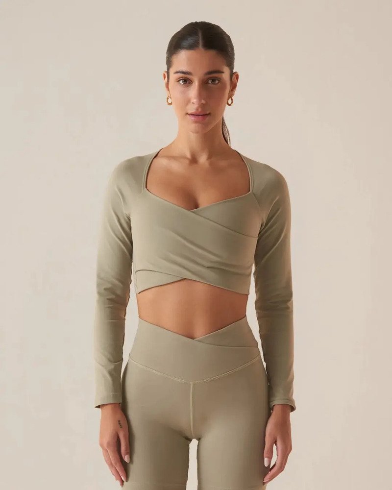 Crop Top Fila Manga Larga Toch Gym - Mujer